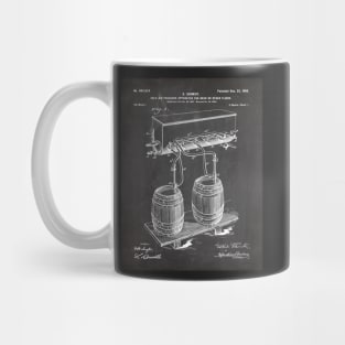 Beer Keg Patent - Home Brewer Craft Beer Art - Black Chalkboard Mug